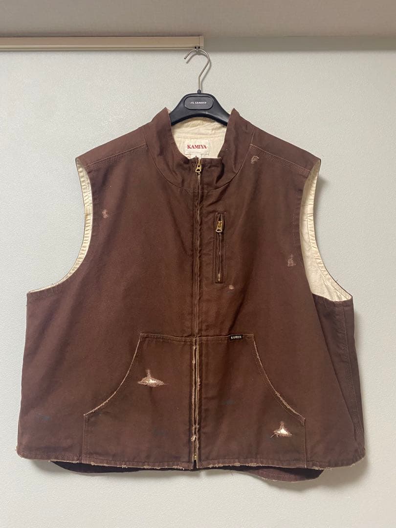 KAMIYA ボロダックベスト ブラウン カミヤ