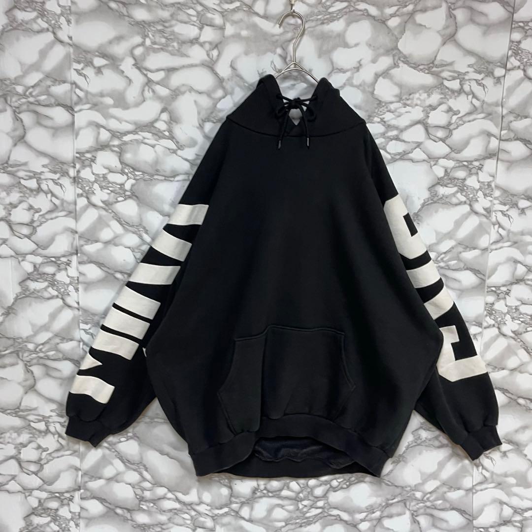 一点物 ビッグサイズ　mirror9 フーディー　アームビッグロゴグラフィック