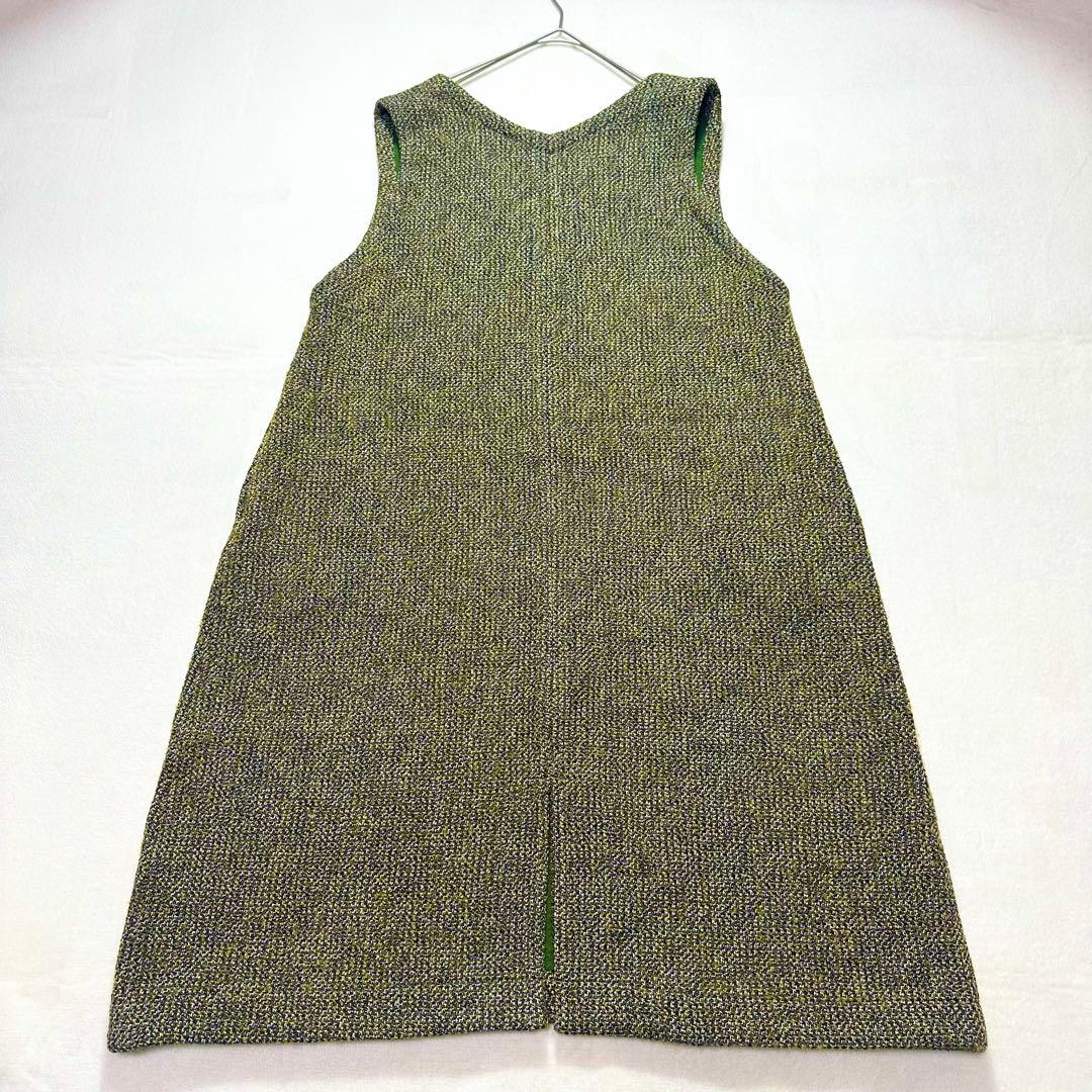 45R アーミッシュツイードワンピース ノースリーブ チュニック 大きいサイズ