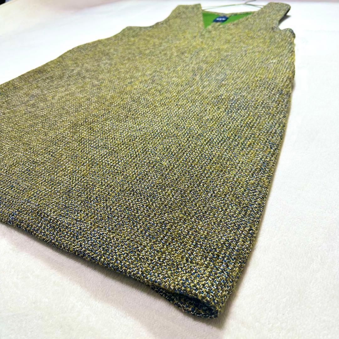 45R アーミッシュツイードワンピース ノースリーブ チュニック 大きいサイズ