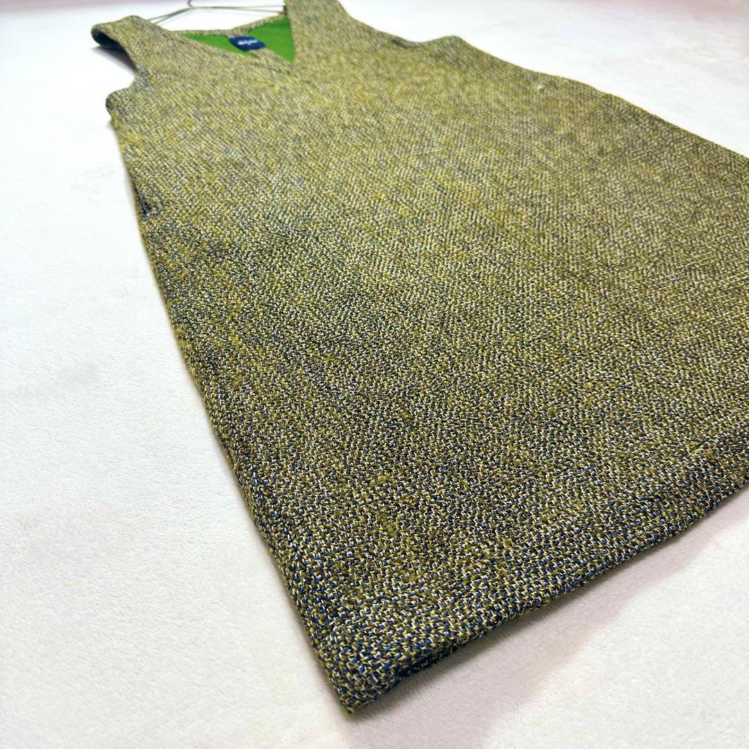 45R アーミッシュツイードワンピース ノースリーブ チュニック 大きいサイズ