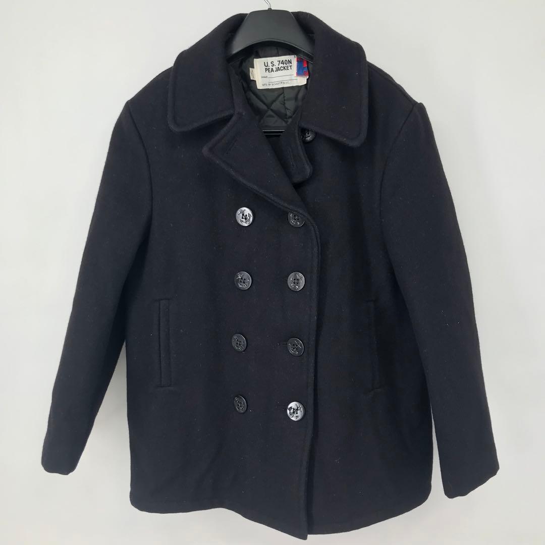 Schott ピーコート 42 ネイビー　アメリカ製