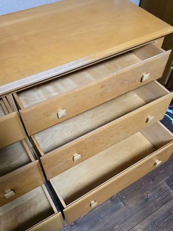 ナチュラルウッド 6引き出しチェスト