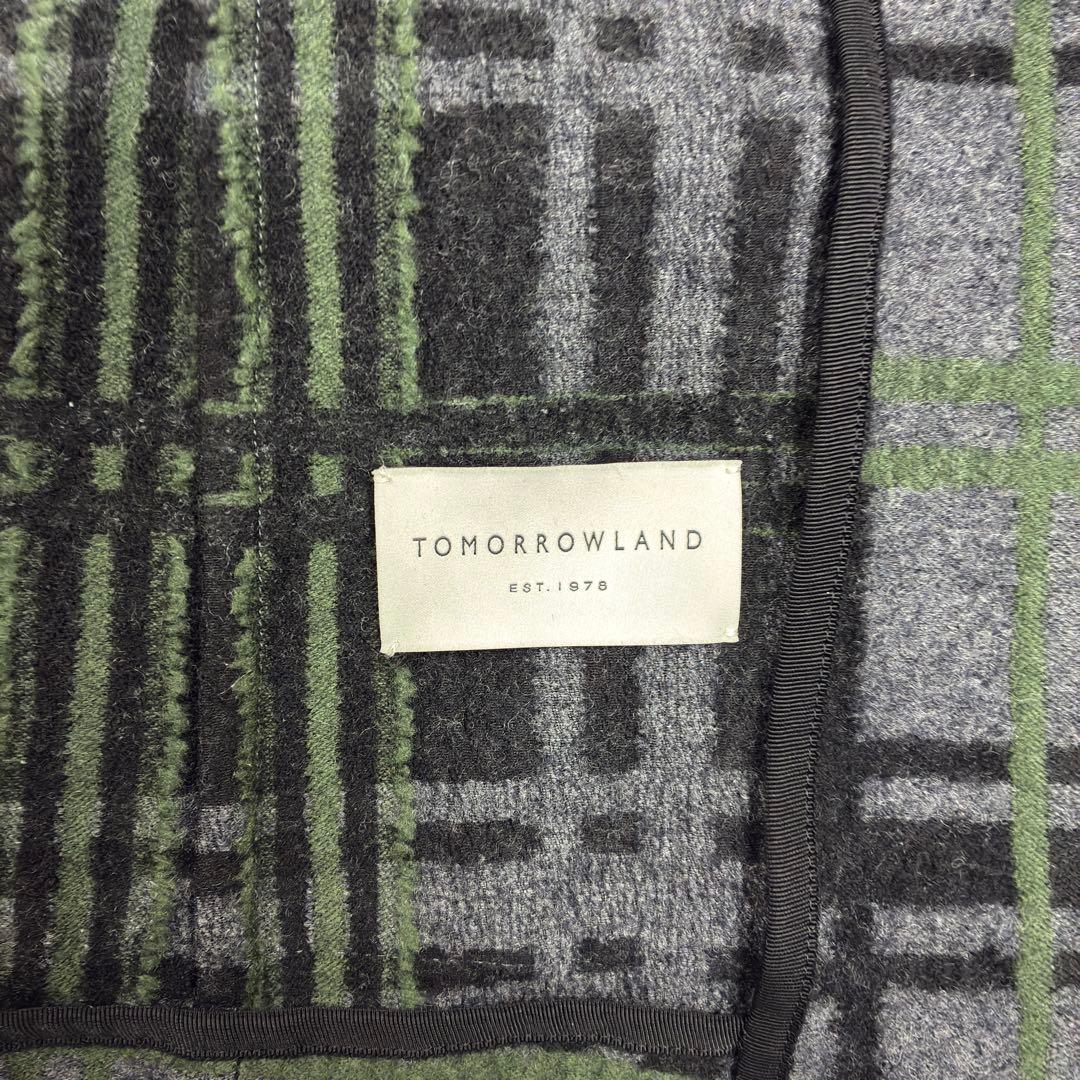 美品　トゥモローランド　タータンチェック　ウールフランネル　ニットテーラード　M
