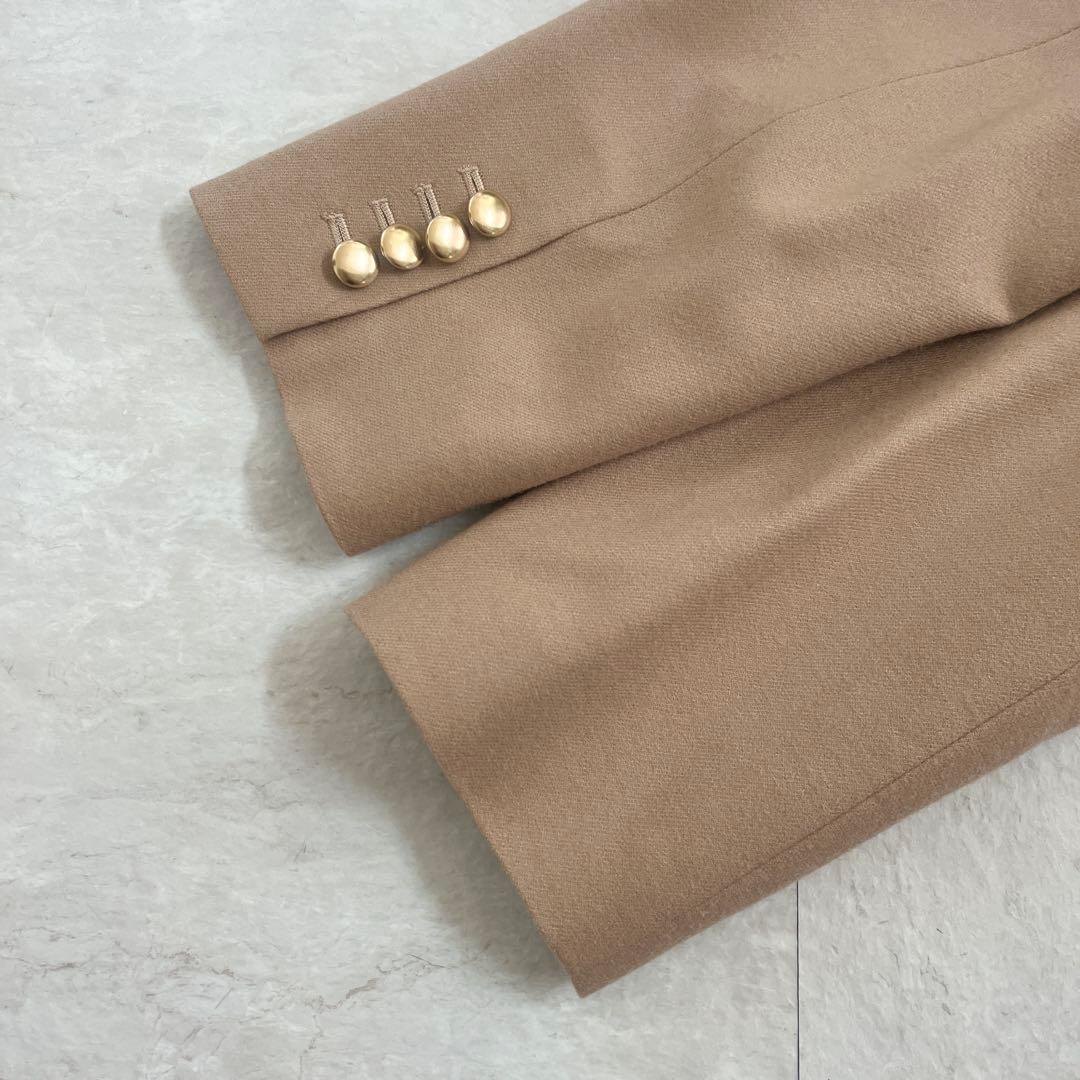 フレームワーク　ダブルブレストジャケット カシミヤ混 金ボタン ベージュ