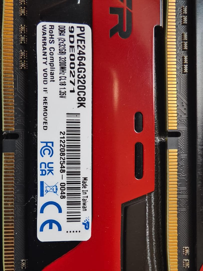 Patriot DDR4 3200MHz 64GB (32GB x 2枚)