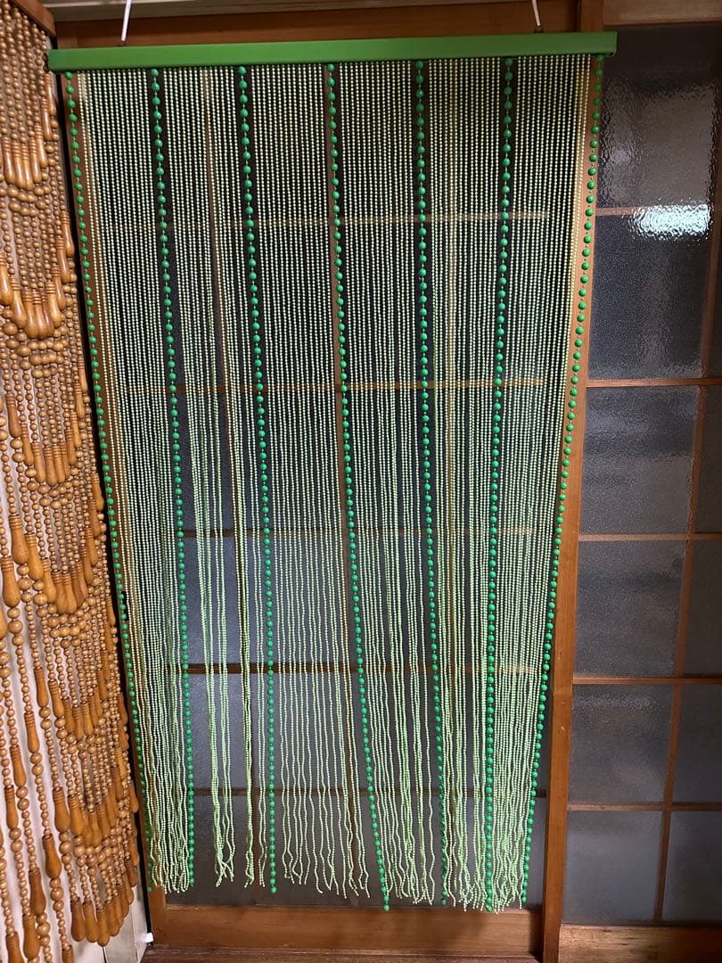 ★専用★玉すだれ木製➕グリーン　80✖️150