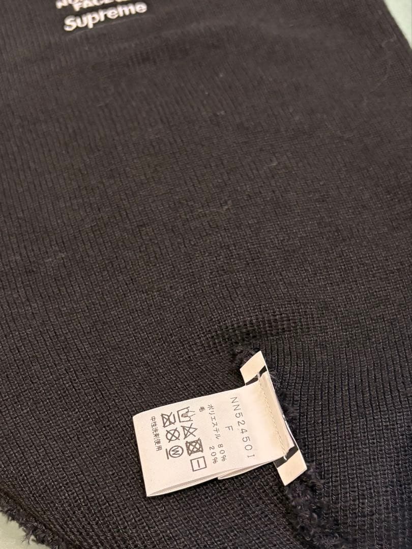 最終価格THE NORTH FACE x Supreme ニット帽 ブラック