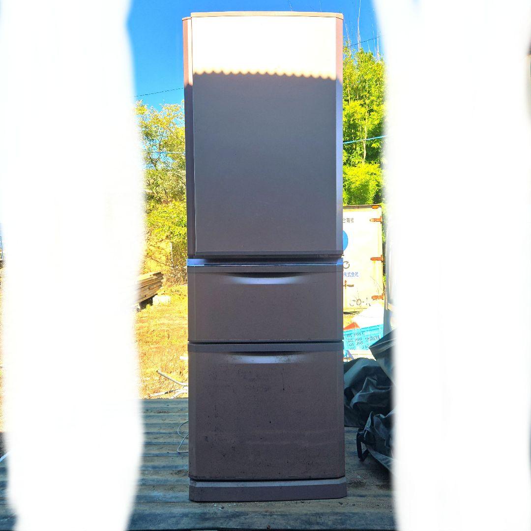 ピンクパ－プル、3ドア、上段冷蔵室、中断野菜室、下段冷凍庫、自動製氷機付き