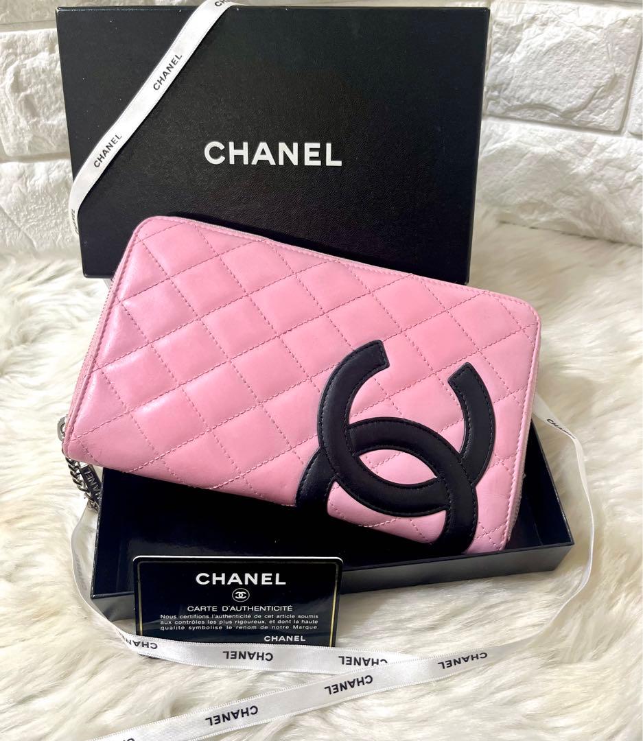 【はな様】人気商品☆シャネル カンボンライン ラウンドファスナー ピンク