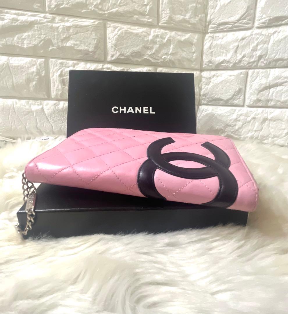 【はな様】人気商品☆シャネル カンボンライン ラウンドファスナー ピンク