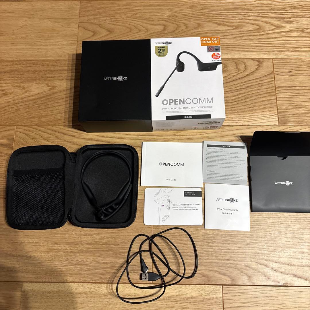 AFTERSHOKZ OPENCOMM 骨伝導イヤホン ブラック