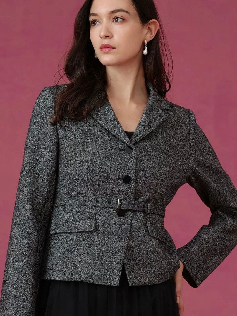 グレー系テーラードジャケット サイズ36 日本製