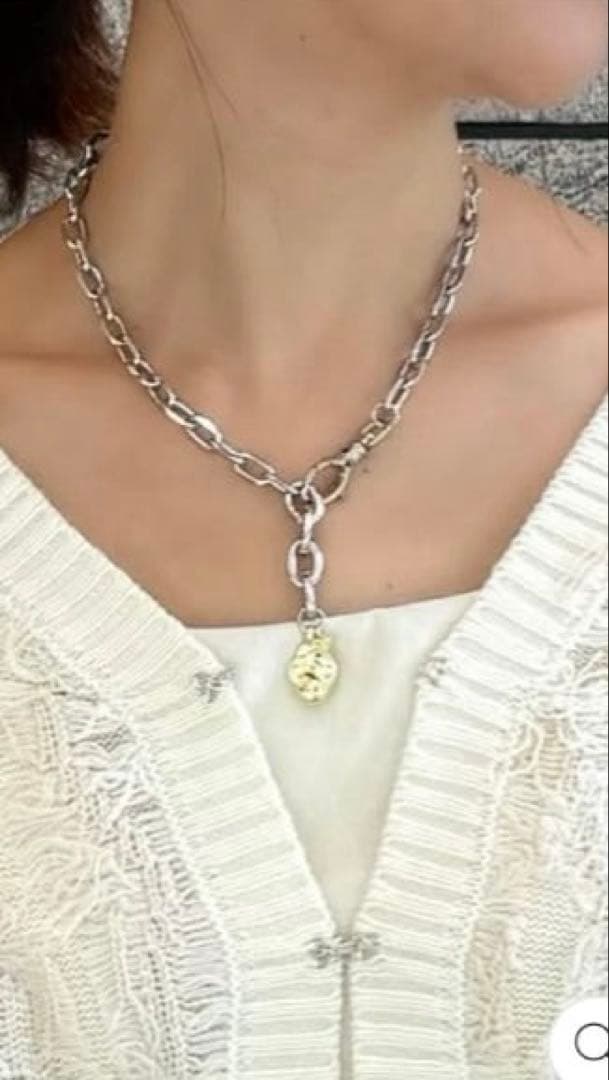 FOSIE ボリュームチェーンネックレス / シルバー