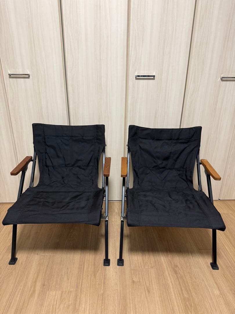 スノーピーク　ローチェアショートブラック2脚セット