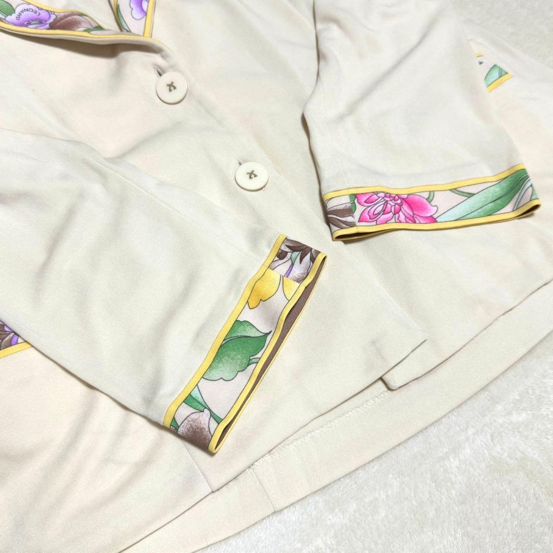 タグ付 レオナール カンカン トリム 大きいサイズ ジャケット 羽織り LL