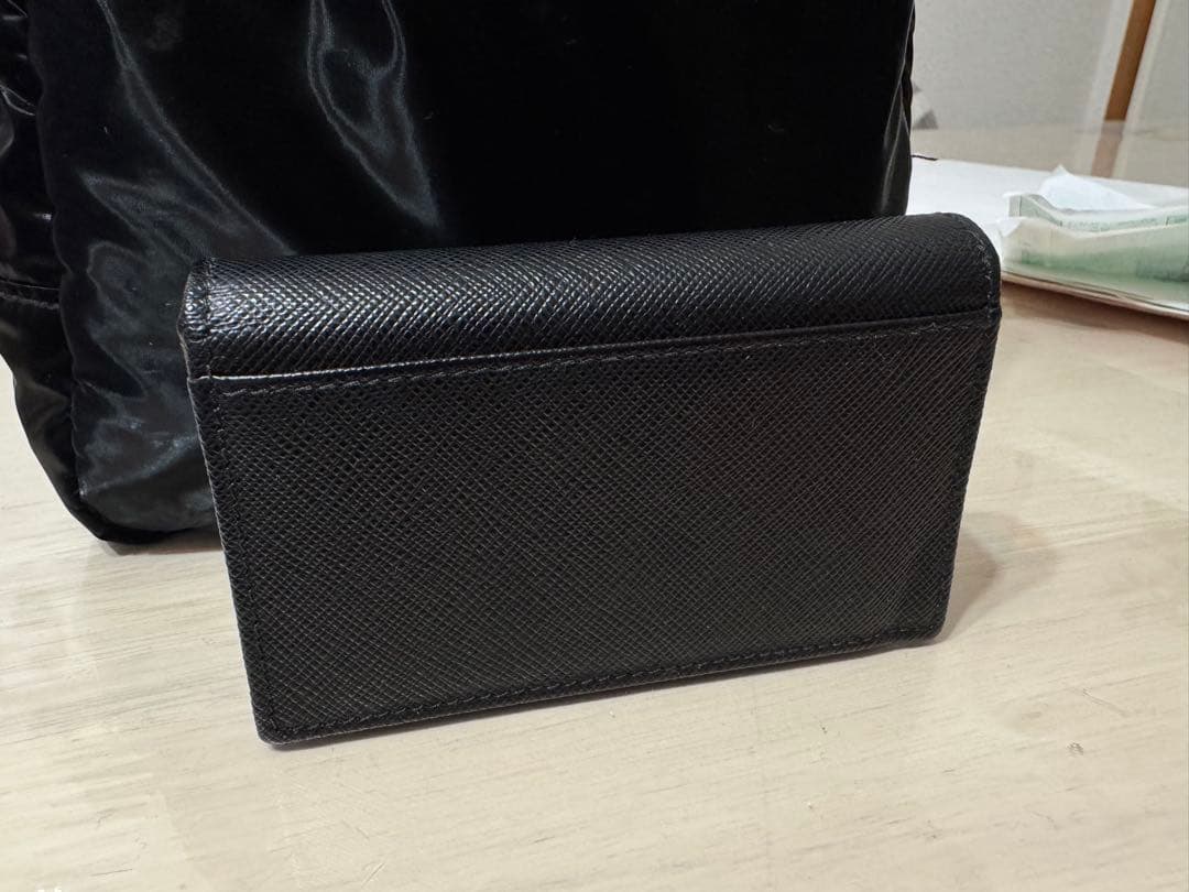PRADA サフィアーノレザー 名刺入れ ブラック
