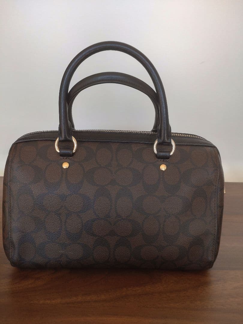 ☆いちページ☆ COACH 濃茶×ブラック　レザーバック＆財布セット