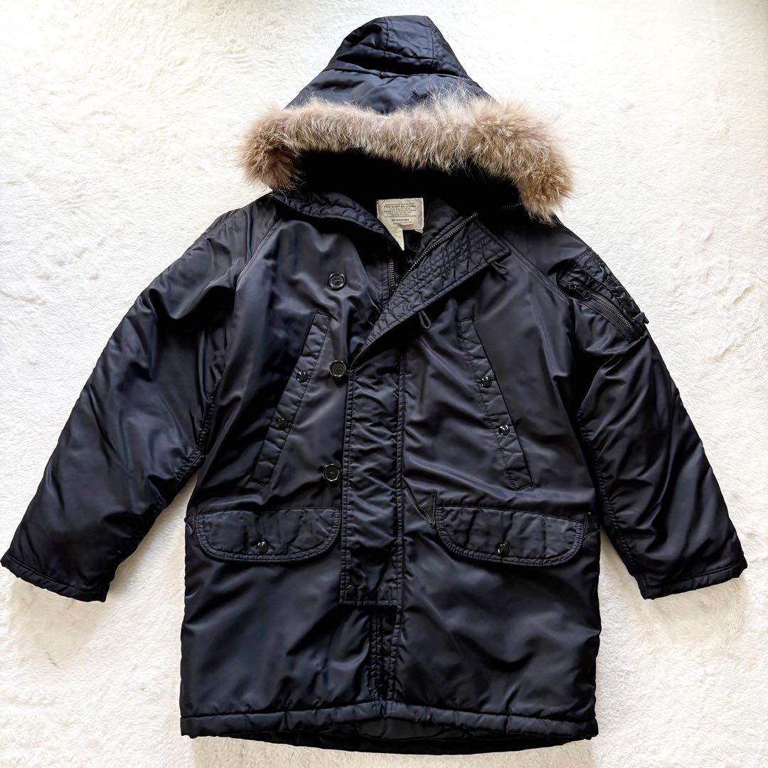 SPIEWAK N-3B モッズコート　ミリタリーコート　ファー　黒　XL