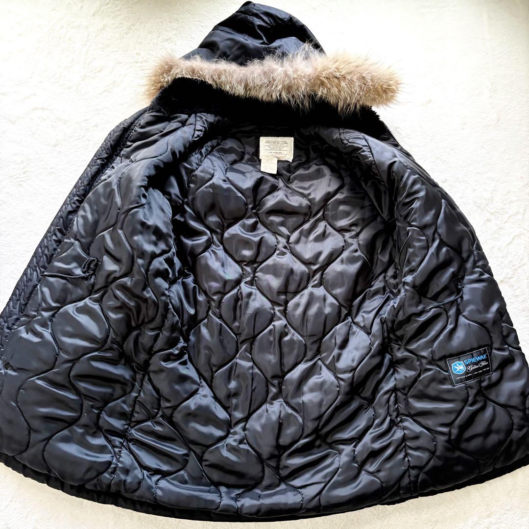SPIEWAK N-3B モッズコート　ミリタリーコート　ファー　黒　XL