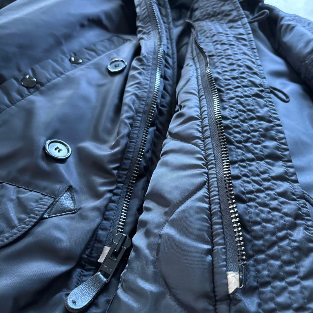 SPIEWAK N-3B モッズコート　ミリタリーコート　ファー　黒　XL