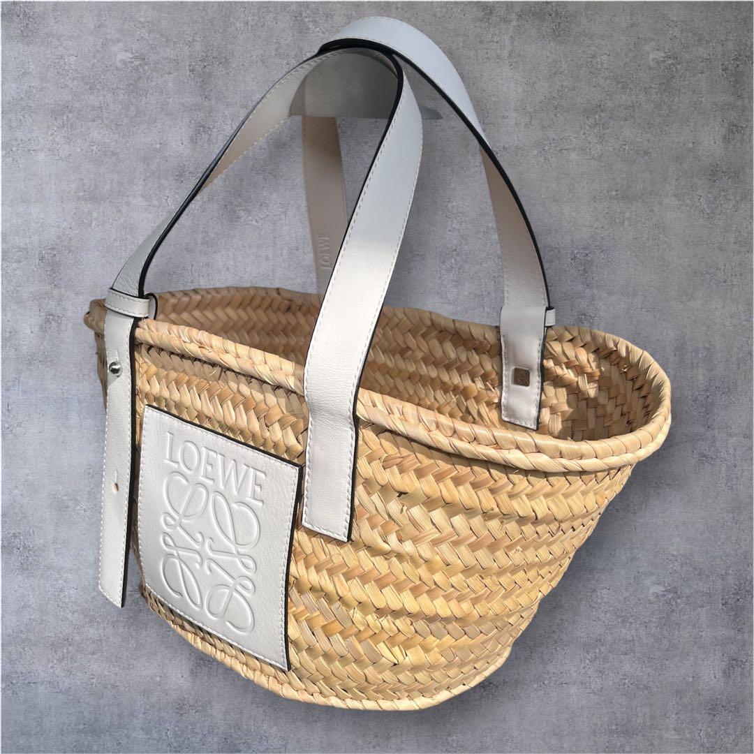 【正規品・美品】LOEWE ロエベ かごバッグ スモール（ホワイト）
