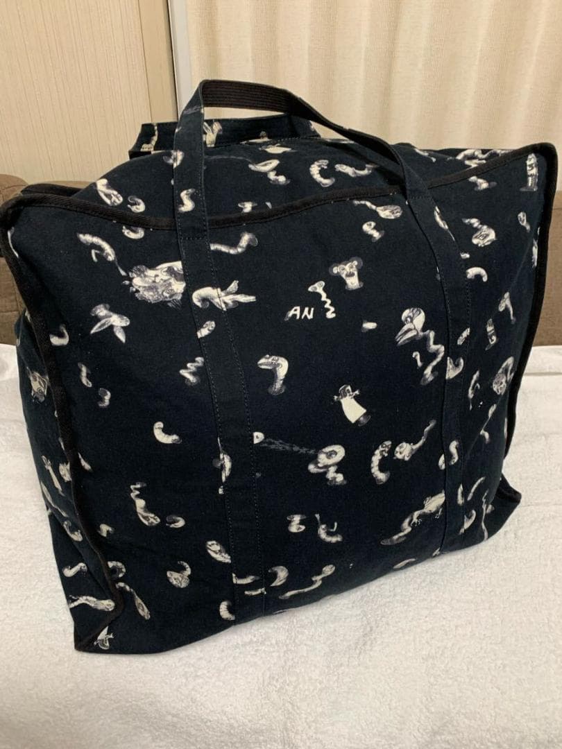 激レア BERNHARD WILLHELM 総柄キャンバスボストンバック