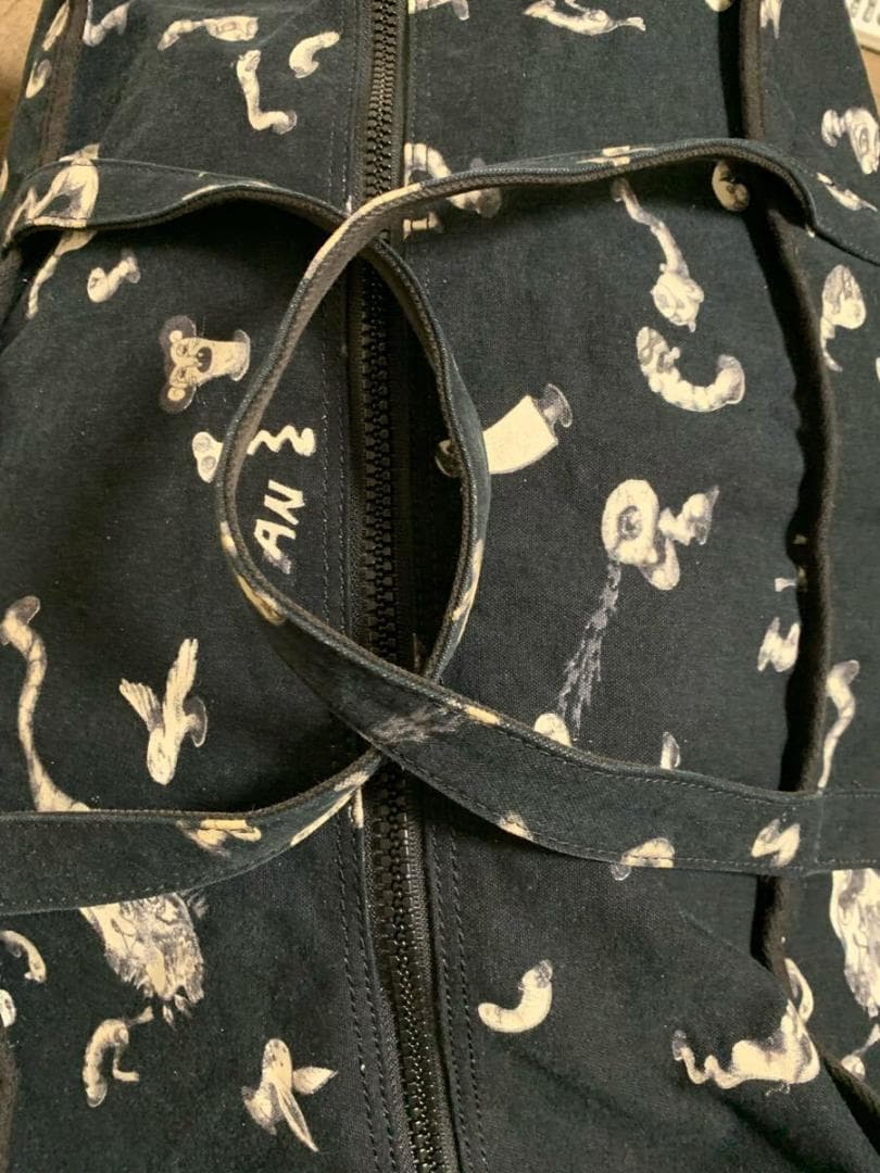 激レア BERNHARD WILLHELM 総柄キャンバスボストンバック