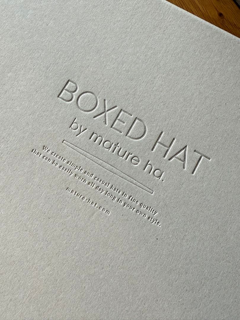 新品未使用mature ha.定番BOXED HAT帽子 日本製