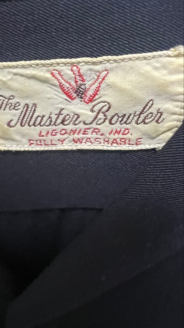 レーヨンボーリングシャツ50s〜60sビンテージ雰囲気系モノトーン