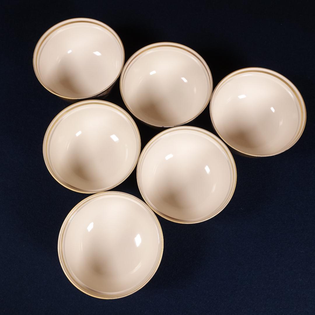 豪華絢爛 京焼 良斎作 金銀彩 蓋碗 蓋茶碗 6客