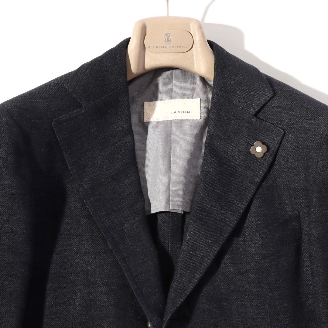 LARDINI ラルディーニ テーラード ジャケット ブラック 44 S〜M