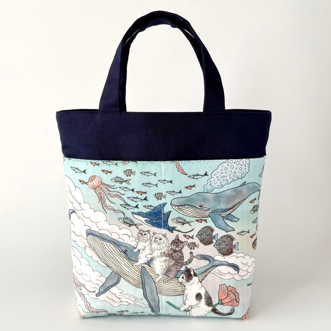 うなさま 専用 おとぎの国の猫と仲間たち ミニ トートバッグ ハンドメイド