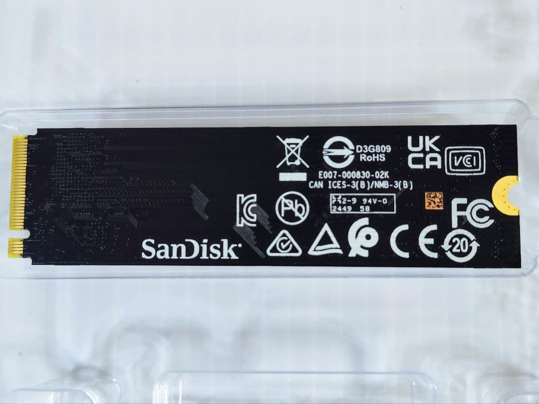 WD Black SN7100 4TB 昨年12月購入 125時間