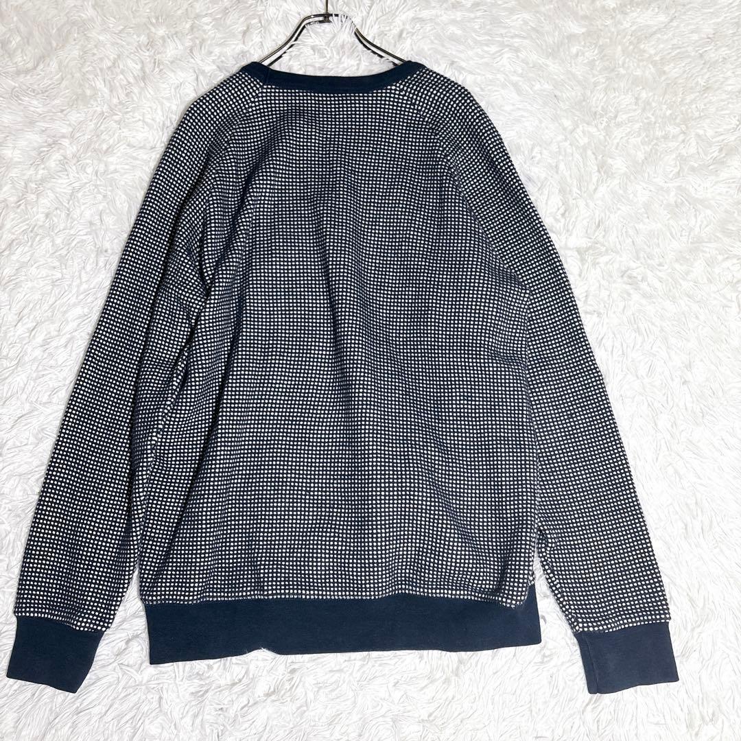 希少 美品 XL メゾンキツネ トリコロールフォックス ドット スウェット 紺