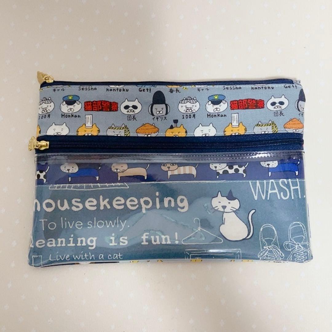 チャッピー。 A4サイズ トートバッグ ポーチ ねこ生地パッチワーク