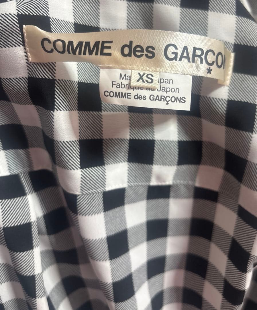 AD2025 完売商品　コムデギャルソン　ドッキングギンガムシャツ