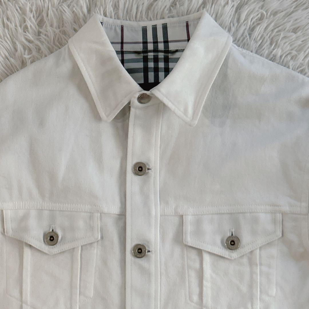 美品✨ バーバリーブラックレーベル デニムジャケット ノバチェック 白 M