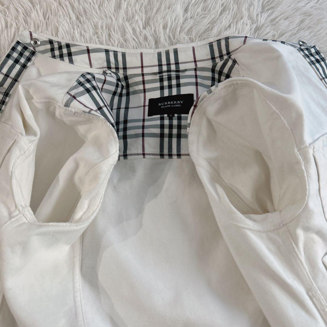 美品✨ バーバリーブラックレーベル デニムジャケット ノバチェック 白 M