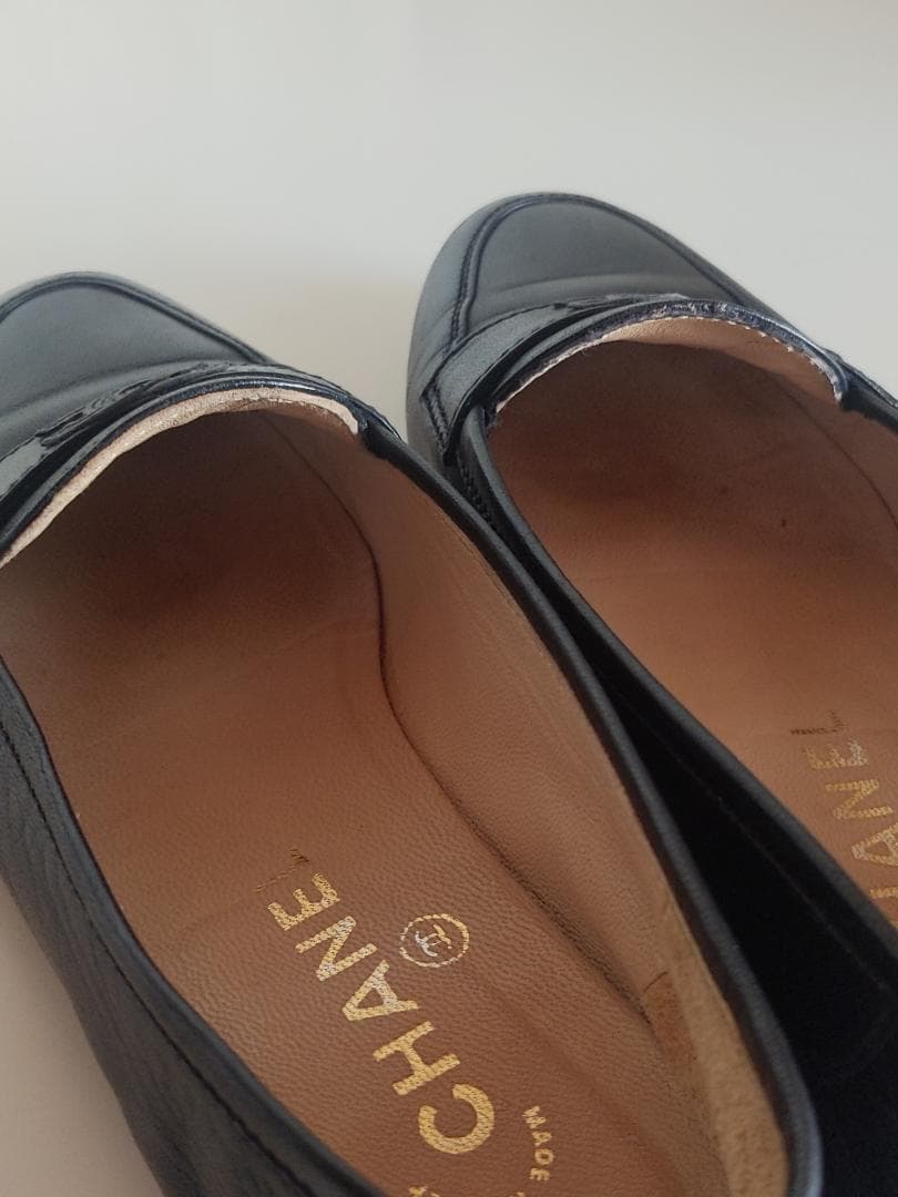 CHANEL ブラック ローファー37サイズ【中古品】【人気】