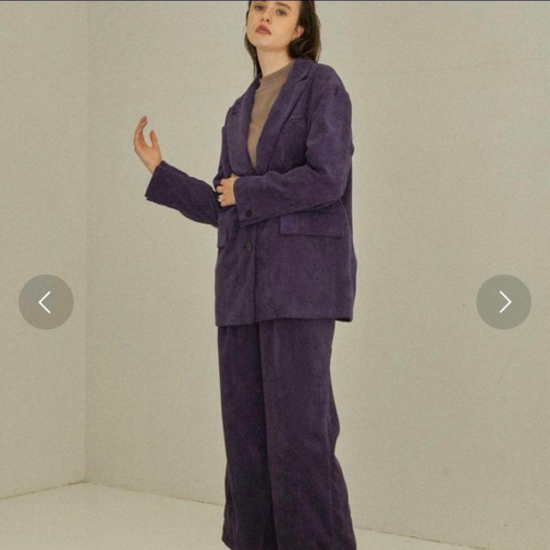 コーデュロイジャケット＆パンツ セットアップ　パープル