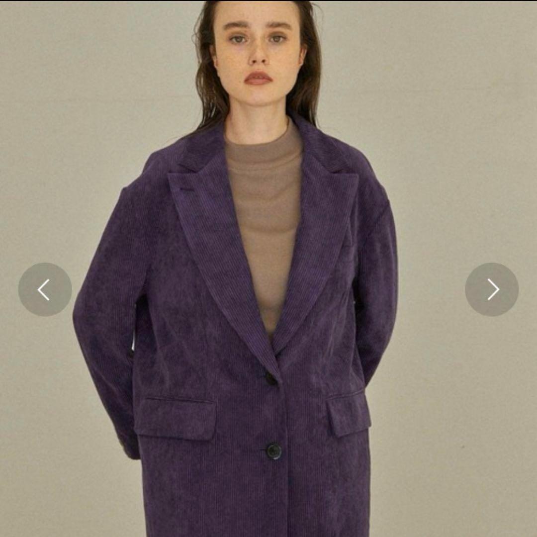 コーデュロイジャケット＆パンツ セットアップ　パープル