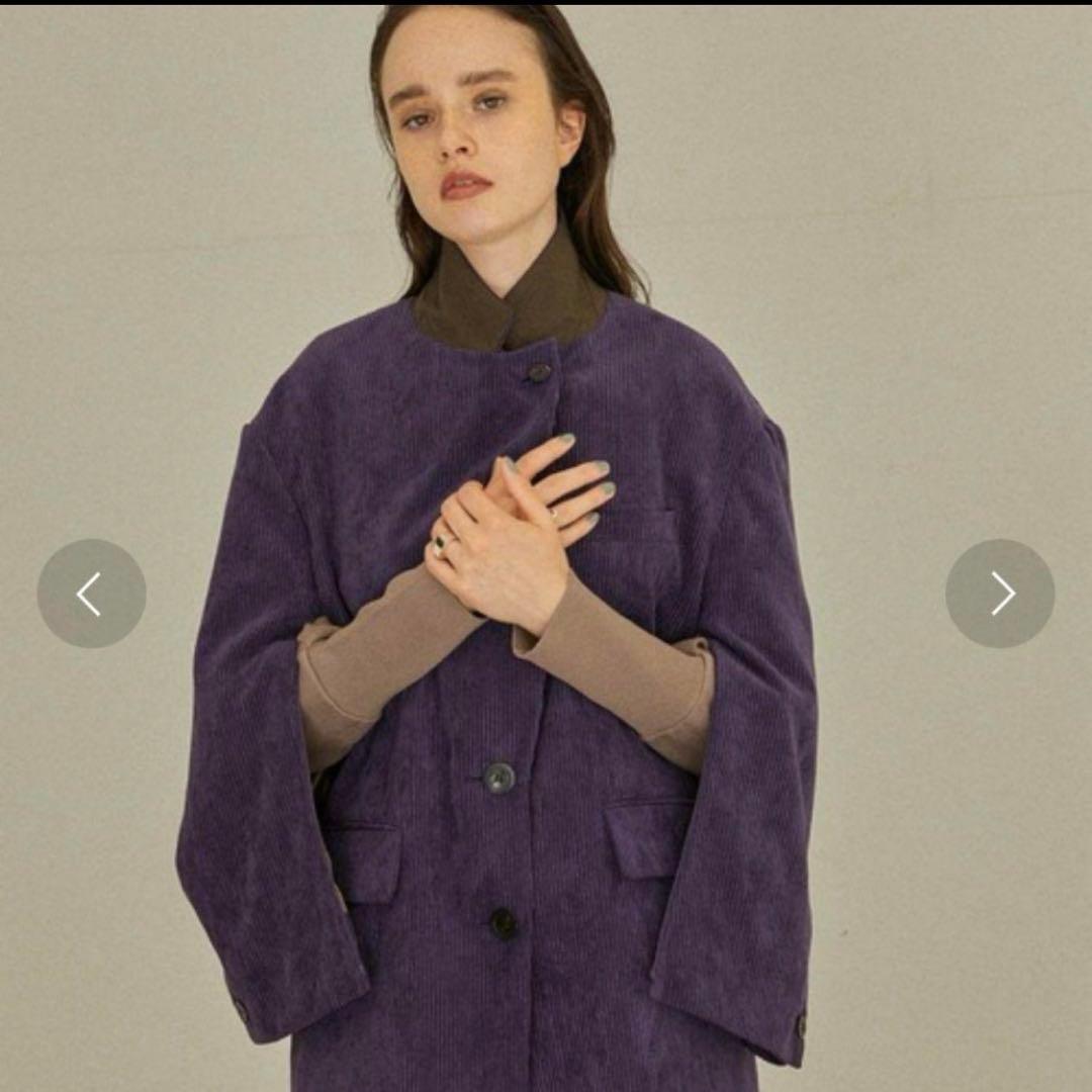 コーデュロイジャケット＆パンツ セットアップ　パープル