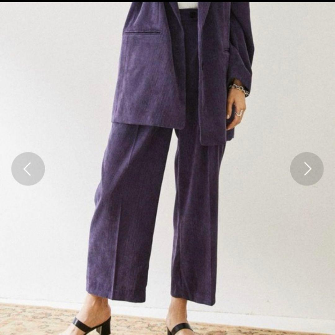 コーデュロイジャケット＆パンツ セットアップ　パープル