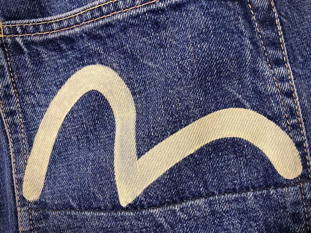 ■ 希少・エヴィスNo2 2001 虎耳 カモメペイント ハーフパンツ33×35