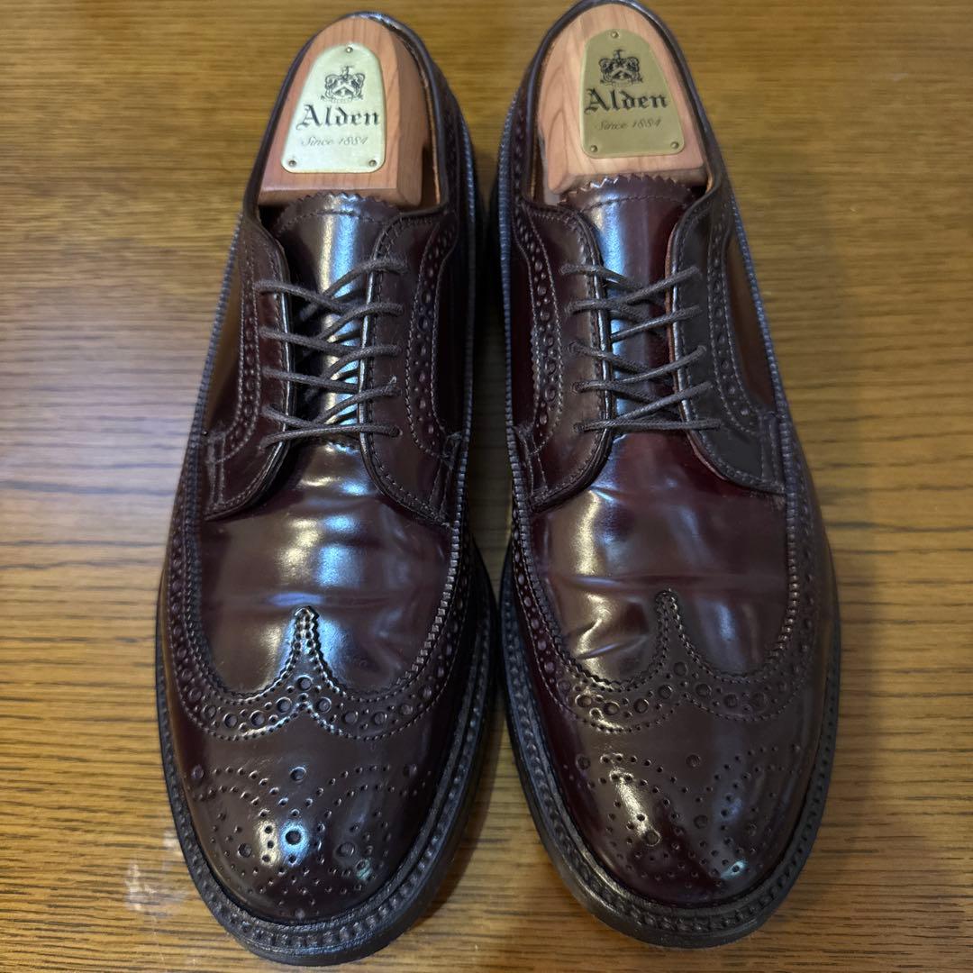 【極美品】Alden オールデン975 ロングウィングチップ8D コードバン