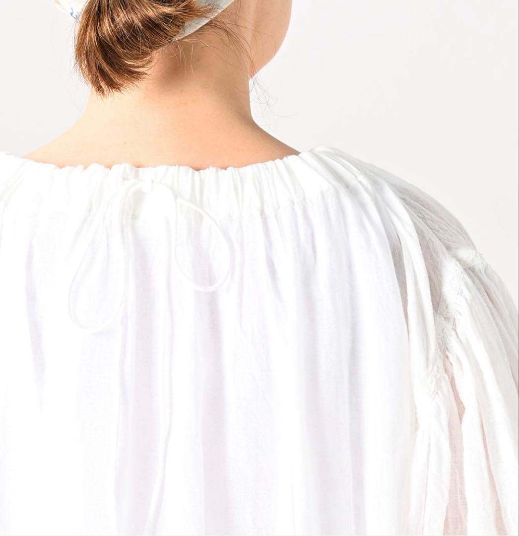45Rpm ガーゼのシャーリングチュニックブラウス