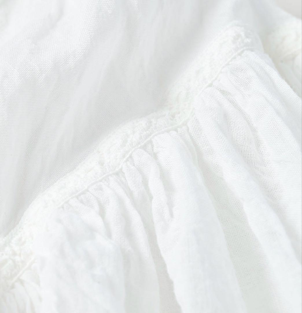 45Rpm ガーゼのシャーリングチュニックブラウス