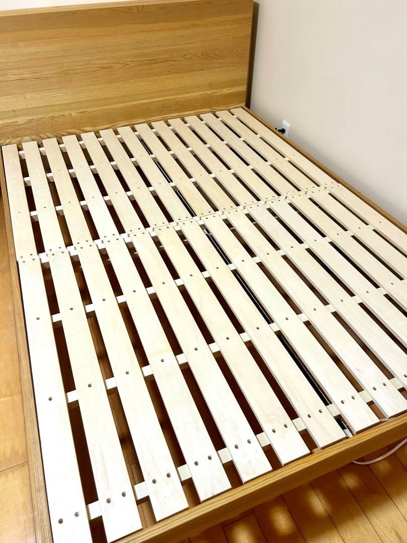 無垢ベッドフレーム folk／NA ダブルサイズ(10/12発送)