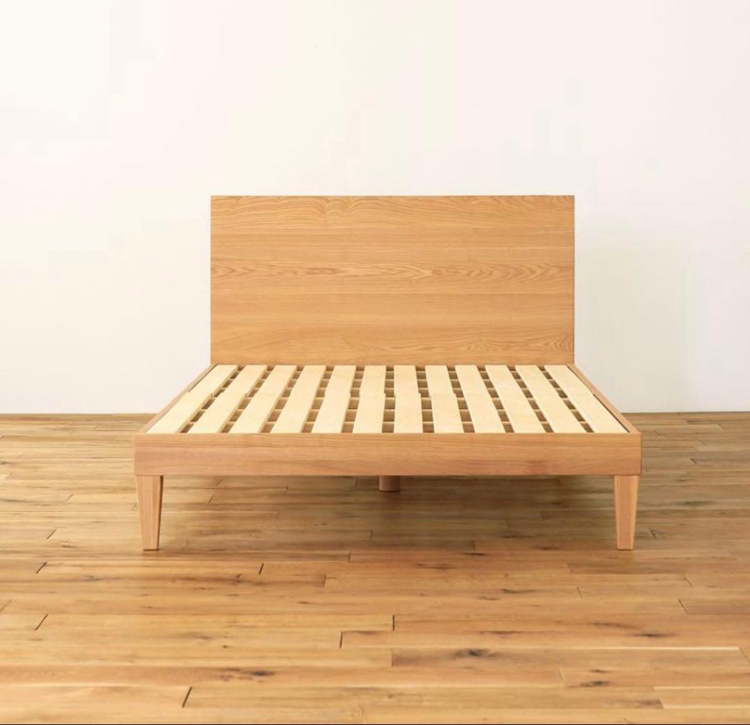 無垢ベッドフレーム folk／NA ダブルサイズ(10/12発送)